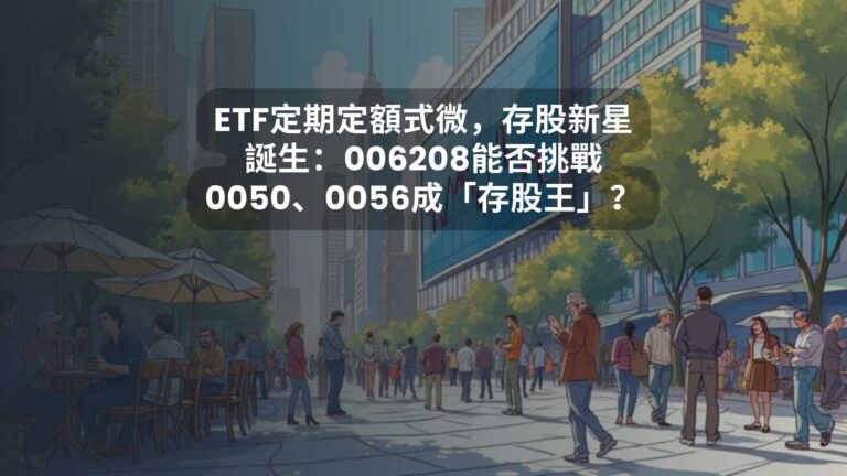 ETF定期定額式微，存股新星誕生：006208能否挑戰0050、0056成「存股王」？