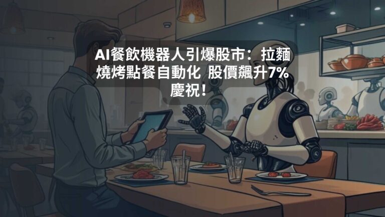 AI餐飲機器人引爆股市：拉麵燒烤點餐自動化 股價飆升7%慶祝！