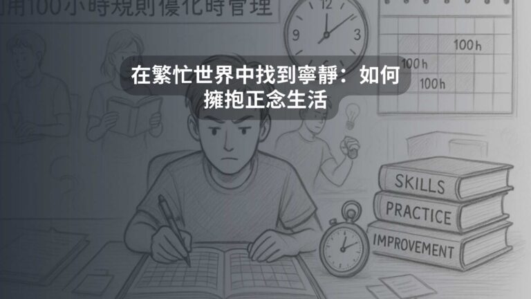 在繁忙世界中找到寧靜：如何擁抱正念生活